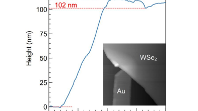 Figure S1: Height profile of the 2H-WSe2 slab from atomic force microscopy.